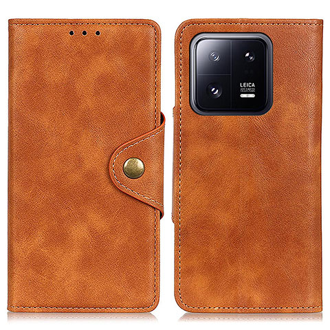 Coque Portefeuille Livre Cuir Etui Clapet D10Y pour Xiaomi Mi 13 5G Marron