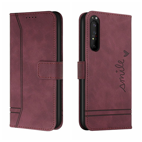 Coque Portefeuille Livre Cuir Etui Clapet H01X pour Sony Xperia 5 II Rouge