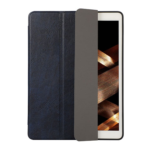 Coque Portefeuille Livre Cuir Etui Clapet H02 pour Apple New iPad 9.7 (2018) Bleu