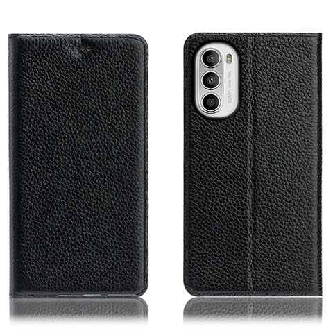 Coque Portefeuille Livre Cuir Etui Clapet H02P pour Motorola Moto G71s 5G Noir