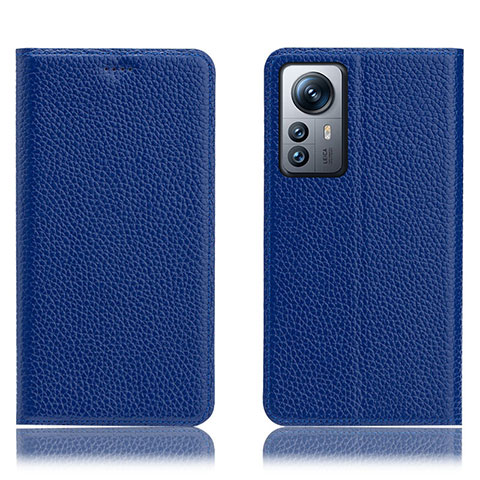 Coque Portefeuille Livre Cuir Etui Clapet H02P pour Xiaomi Mi 12S Pro 5G Bleu