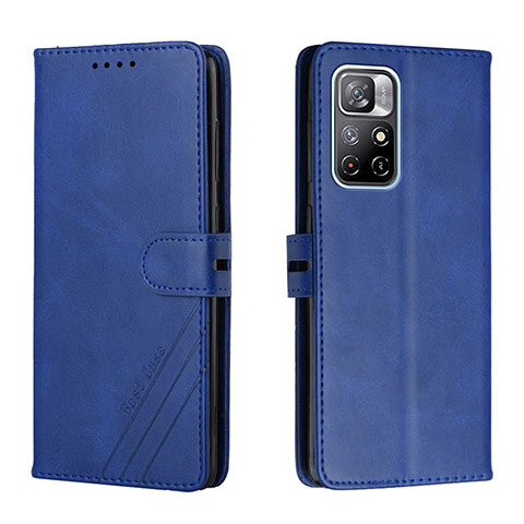 Coque Portefeuille Livre Cuir Etui Clapet H02X pour Xiaomi Poco M4 Pro 5G Bleu