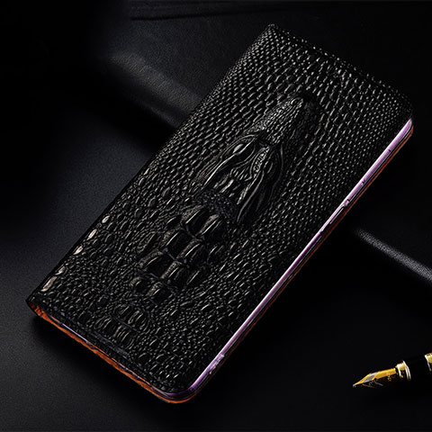 Coque Portefeuille Livre Cuir Etui Clapet H03P pour Samsung Galaxy Note 10 Lite Noir