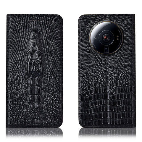 Coque Portefeuille Livre Cuir Etui Clapet H03P pour Xiaomi Mi 12S Ultra 5G Noir