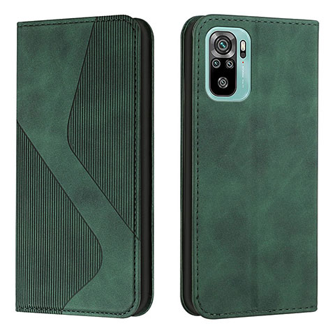 Coque Portefeuille Livre Cuir Etui Clapet H03X pour Xiaomi Redmi Note 10S 4G Vert