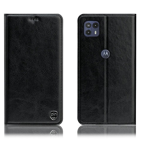 Coque Portefeuille Livre Cuir Etui Clapet H04P pour Motorola Moto G50 5G Noir