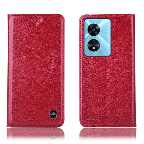 Coque Portefeuille Livre Cuir Etui Clapet H04P pour Oppo A78 5G Rouge