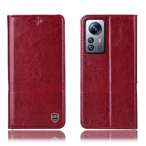 Coque Portefeuille Livre Cuir Etui Clapet H06P pour Xiaomi Mi 12X 5G Rouge