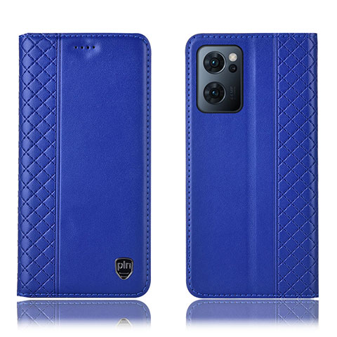 Coque Portefeuille Livre Cuir Etui Clapet H10P pour Oppo Reno7 5G Bleu
