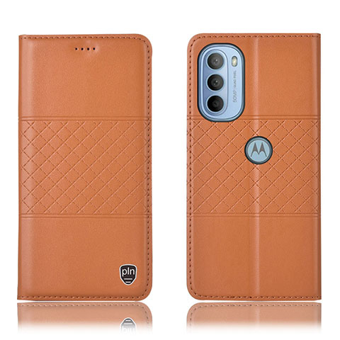 Coque Portefeuille Livre Cuir Etui Clapet H11P pour Motorola Moto G31 Orange