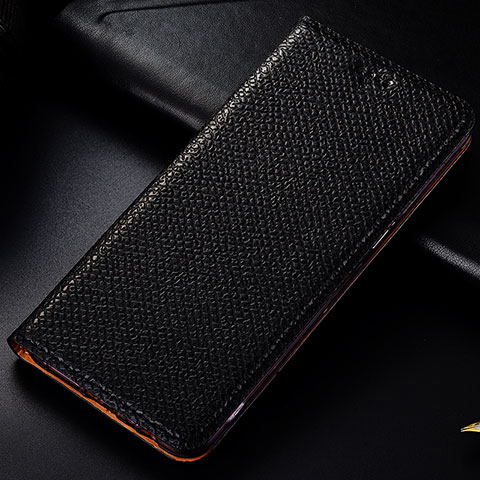 Coque Portefeuille Livre Cuir Etui Clapet H18P pour Samsung Galaxy A50S Noir