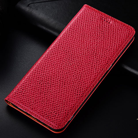 Coque Portefeuille Livre Cuir Etui Clapet H18P pour Samsung Galaxy F12 Rouge