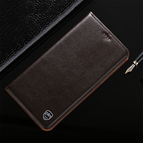 Coque Portefeuille Livre Cuir Etui Clapet H21P pour Huawei Honor X7a Marron