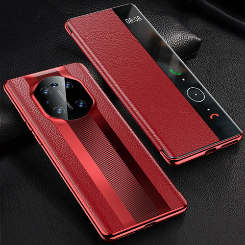 Coque Portefeuille Livre Cuir Etui Clapet K01 pour Huawei Mate 40 Pro Rouge