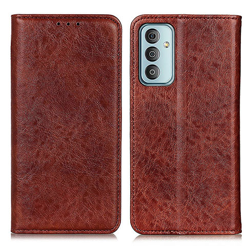 Coque Portefeuille Livre Cuir Etui Clapet K01Z pour Samsung Galaxy M13 4G Marron