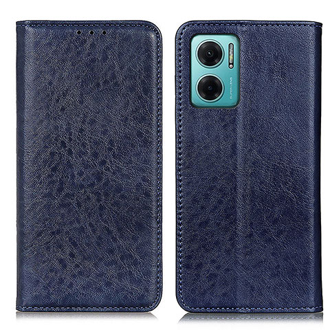 Coque Portefeuille Livre Cuir Etui Clapet K01Z pour Xiaomi Redmi 11 Prime 5G Bleu