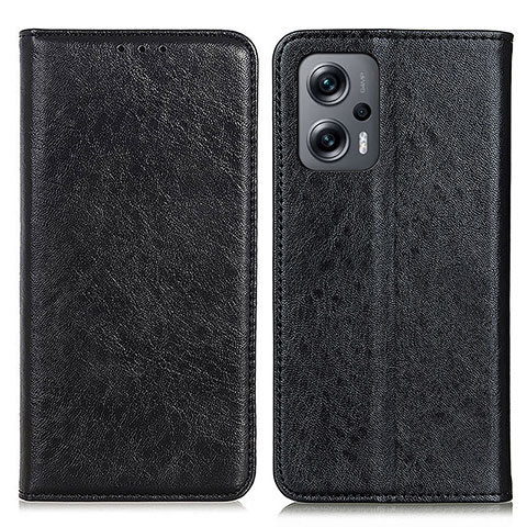Coque Portefeuille Livre Cuir Etui Clapet K01Z pour Xiaomi Redmi Note 11T Pro 5G Noir