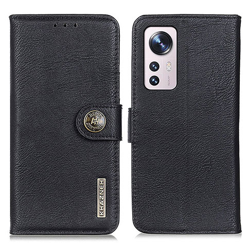 Coque Portefeuille Livre Cuir Etui Clapet K02Z pour Xiaomi Mi 12 5G Noir