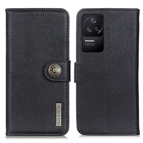 Coque Portefeuille Livre Cuir Etui Clapet K02Z pour Xiaomi Poco F4 5G Noir
