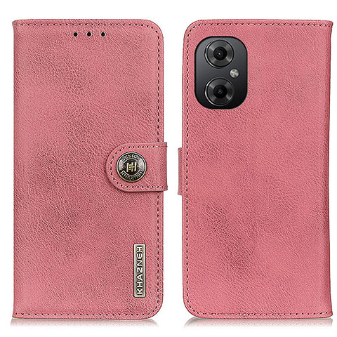 Coque Portefeuille Livre Cuir Etui Clapet K02Z pour Xiaomi Redmi Note 11R 5G Rose