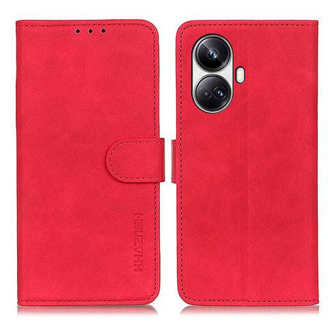 Coque Portefeuille Livre Cuir Etui Clapet K03Z pour Realme 10 Pro+ Plus 5G Rouge