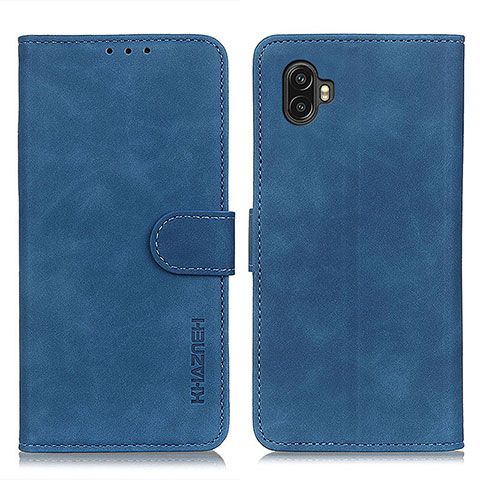 Coque Portefeuille Livre Cuir Etui Clapet K03Z pour Samsung Galaxy XCover 6 Pro 5G Bleu