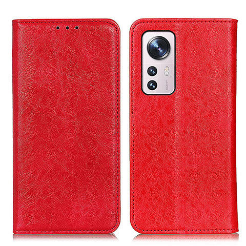 Coque Portefeuille Livre Cuir Etui Clapet K03Z pour Xiaomi Mi 12 5G Rouge