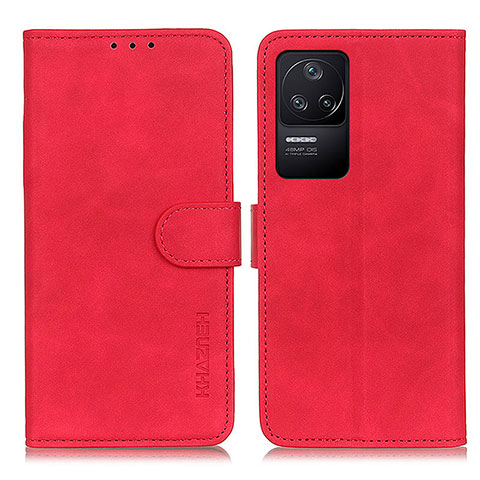 Coque Portefeuille Livre Cuir Etui Clapet K03Z pour Xiaomi Redmi K40S 5G Rouge