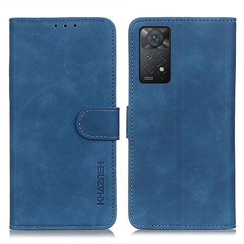Coque Portefeuille Livre Cuir Etui Clapet K03Z pour Xiaomi Redmi Note 11 Pro 5G Bleu