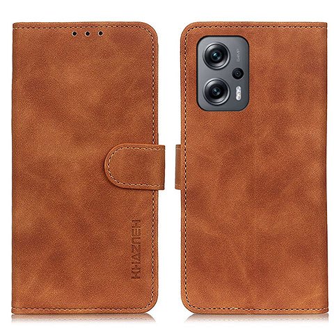 Coque Portefeuille Livre Cuir Etui Clapet K03Z pour Xiaomi Redmi Note 12T Pro 5G Marron