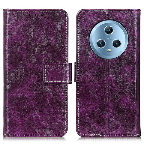 Coque Portefeuille Livre Cuir Etui Clapet K04Z pour Huawei Honor Magic5 5G Violet