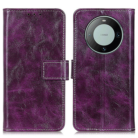 Coque Portefeuille Livre Cuir Etui Clapet K04Z pour Huawei Mate 60 Pro Violet
