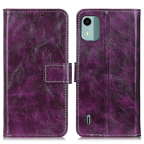 Coque Portefeuille Livre Cuir Etui Clapet K04Z pour Nokia C12 Violet