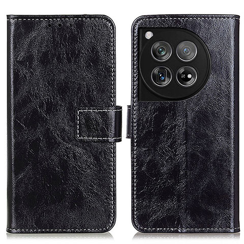 Coque Portefeuille Livre Cuir Etui Clapet K04Z pour OnePlus 12R 5G Noir