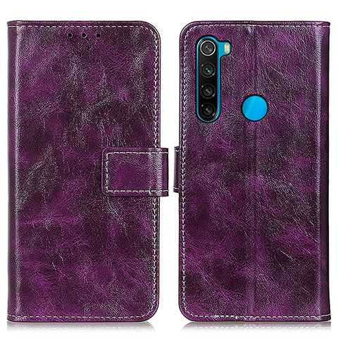 Coque Portefeuille Livre Cuir Etui Clapet K04Z pour Xiaomi Redmi Note 8 (2021) Violet