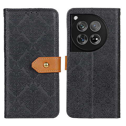 Coque Portefeuille Livre Cuir Etui Clapet K05Z pour OnePlus 12 5G Noir