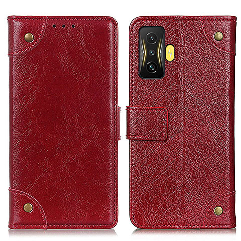 Coque Portefeuille Livre Cuir Etui Clapet K06Z pour Xiaomi Poco F4 GT 5G Rouge