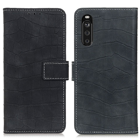 Coque Portefeuille Livre Cuir Etui Clapet K07Z pour Sony Xperia 10 III Noir