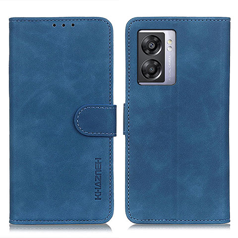 Coque Portefeuille Livre Cuir Etui Clapet K09Z pour Oppo A56S 5G Bleu