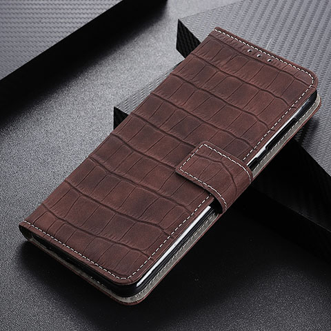 Coque Portefeuille Livre Cuir Etui Clapet KZ7 pour Huawei Honor X7a Marron