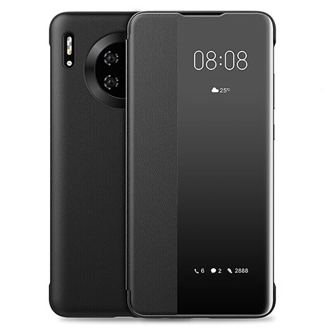 Coque Portefeuille Livre Cuir Etui Clapet L01 pour Huawei Mate 30 Pro Noir