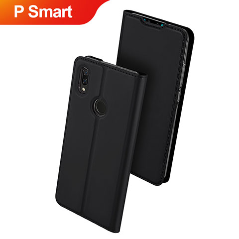 Coque Portefeuille Livre Cuir Etui Clapet L01 pour Huawei P Smart (2019) Noir