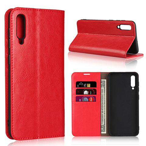 Coque Portefeuille Livre Cuir Etui Clapet L01 pour Samsung Galaxy A50 Rouge