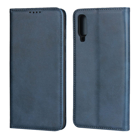 Coque Portefeuille Livre Cuir Etui Clapet L01 pour Samsung Galaxy A70 Bleu