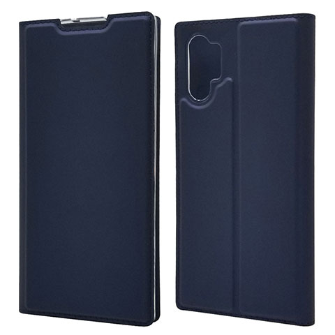 Coque Portefeuille Livre Cuir Etui Clapet L01 pour Samsung Galaxy Note 10 Plus 5G Bleu