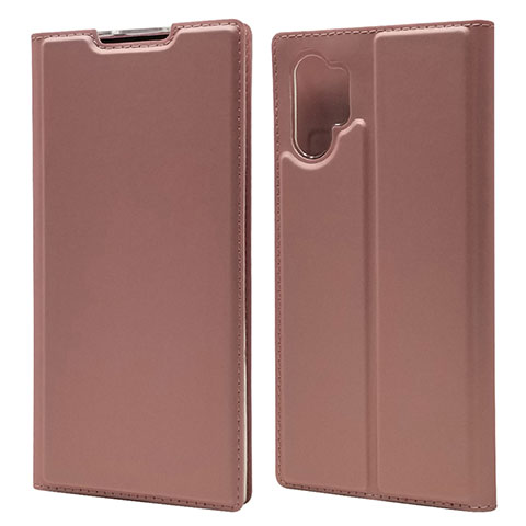 Coque Portefeuille Livre Cuir Etui Clapet L01 pour Samsung Galaxy Note 10 Plus 5G Or Rose