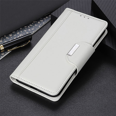 Coque Portefeuille Livre Cuir Etui Clapet L01 pour Samsung Galaxy S21 5G Blanc
