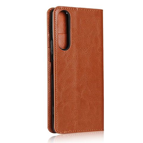 Coque Portefeuille Livre Cuir Etui Clapet L01 pour Sony Xperia 1 II Orange