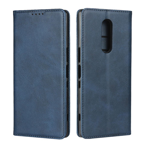Coque Portefeuille Livre Cuir Etui Clapet L01 pour Sony Xperia XZ4 Bleu