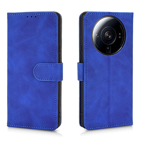 Coque Portefeuille Livre Cuir Etui Clapet L01 pour Xiaomi Mi 12 Ultra 5G Bleu